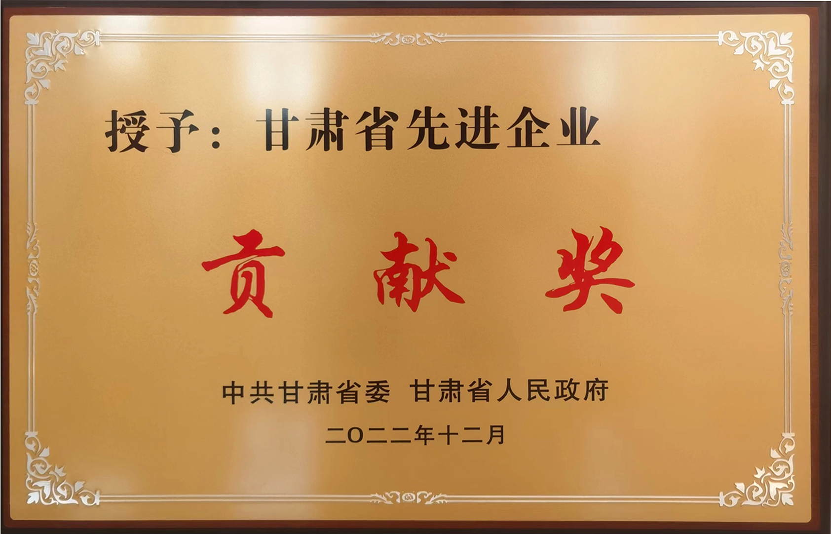先进企业贡献奖